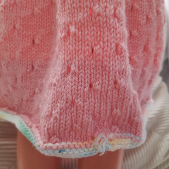 Prairie Baby Dress Puffed Sleeves Bubblegum Pink - Picture 14 of 15